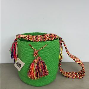 Wayuu Tribe crossbody bag green